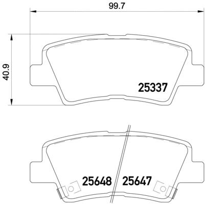 Diskinių stabdžių trinkelių rinkinys BREMBO P 30 054