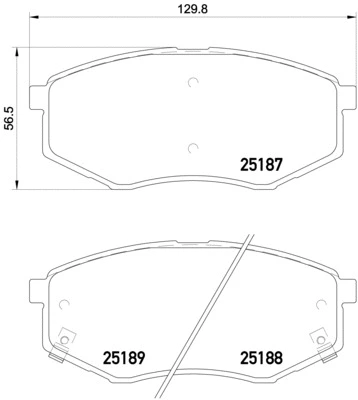 Diskinių stabdžių trinkelių rinkinys BREMBO P 30 055