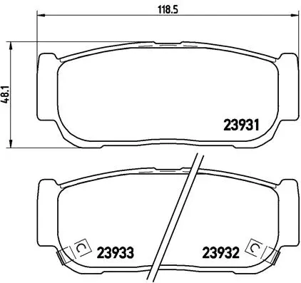 Diskinių stabdžių trinkelių rinkinys BREMBO P 30 057