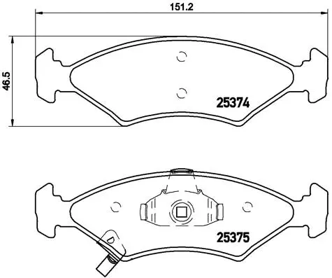 Diskinių stabdžių trinkelių rinkinys BREMBO P 30 062