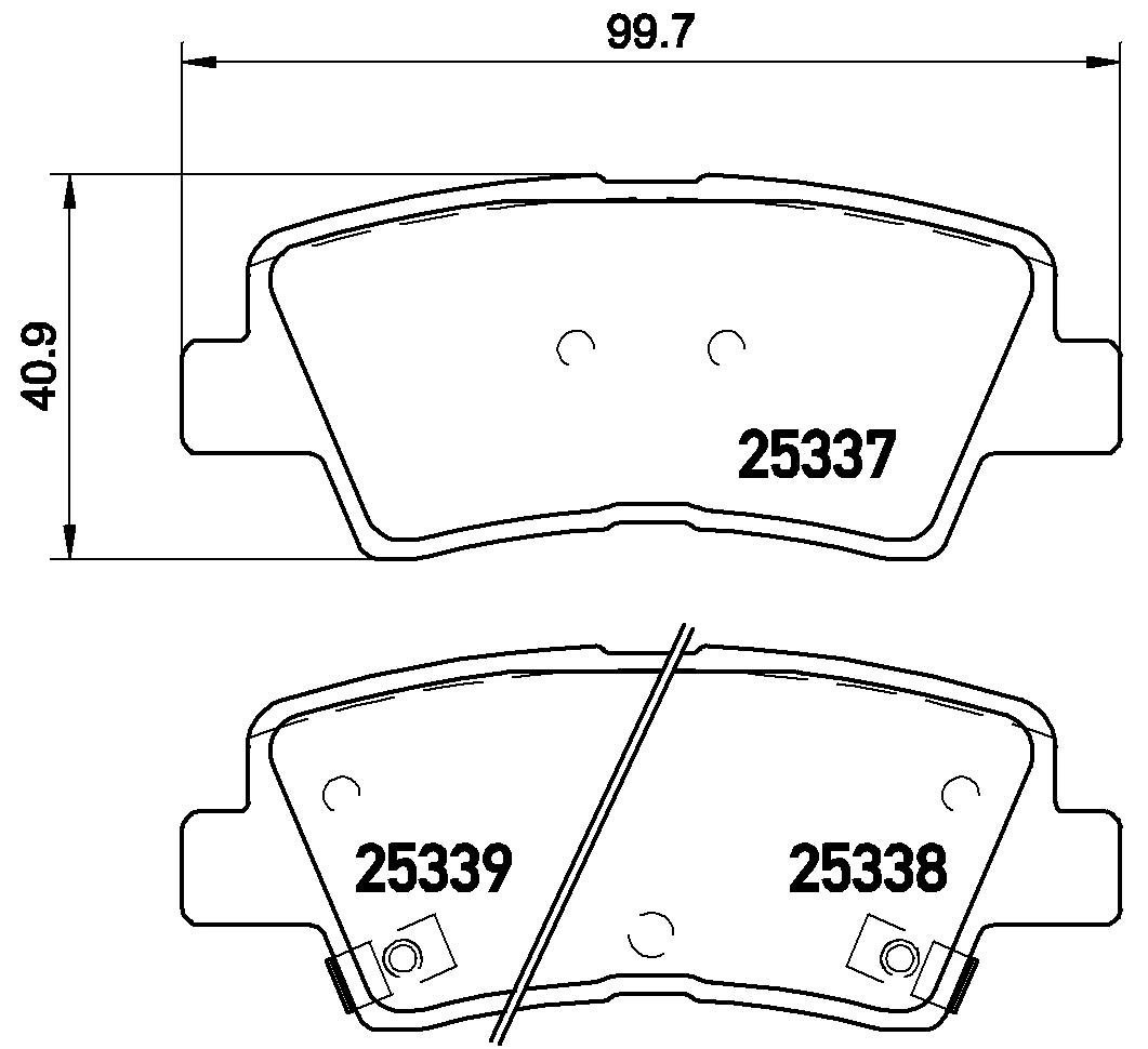 Diskinių stabdžių trinkelių rinkinys BREMBO P 30 067E