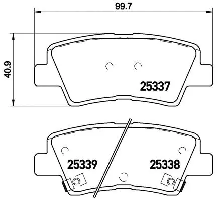 Diskinių stabdžių trinkelių rinkinys BREMBO P 30 067X
