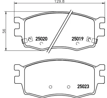 Diskinių stabdžių trinkelių rinkinys BREMBO P 30 069