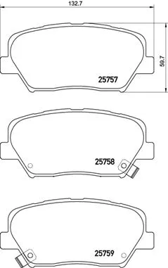 Diskinių stabdžių trinkelių rinkinys BREMBO P 30 070X