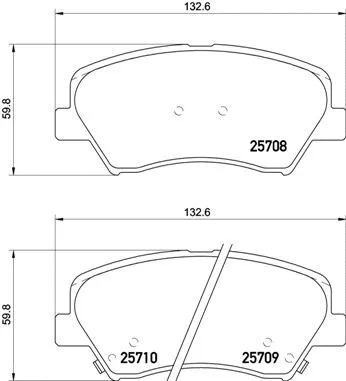 Diskinių stabdžių trinkelių rinkinys BREMBO P 30 073