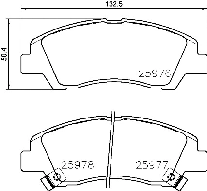 Diskinių stabdžių trinkelių rinkinys BREMBO P 30 076