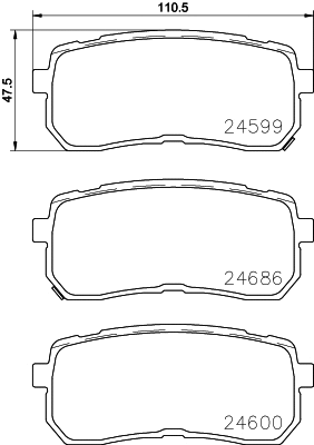 Diskinių stabdžių trinkelių rinkinys BREMBO P 30 080