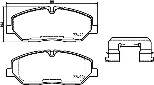 Diskinių stabdžių trinkelių rinkinys BREMBO P 30 084