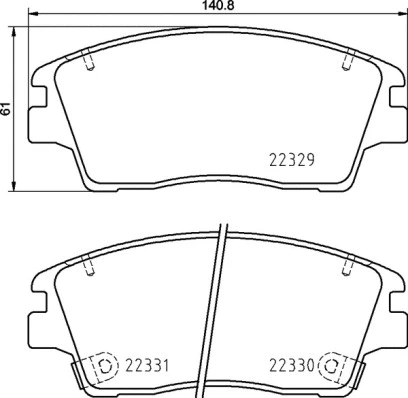 Diskinių stabdžių trinkelių rinkinys BREMBO P 30 096
