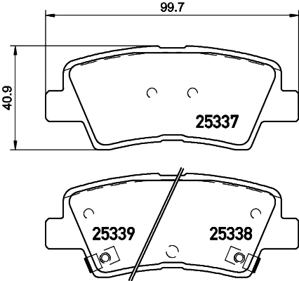 Diskinių stabdžių trinkelių rinkinys BREMBO P 30 101E