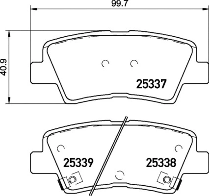 Diskinių stabdžių trinkelių rinkinys BREMBO P 30 106