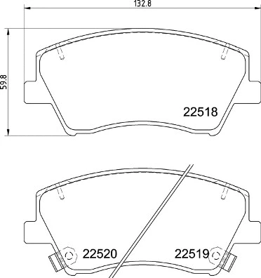 Diskinių stabdžių trinkelių rinkinys BREMBO P 30 107