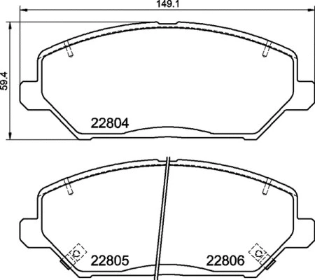 Diskinių stabdžių trinkelių rinkinys BREMBO P 30 110