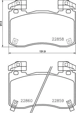 Diskinių stabdžių trinkelių rinkinys BREMBO P 30 113