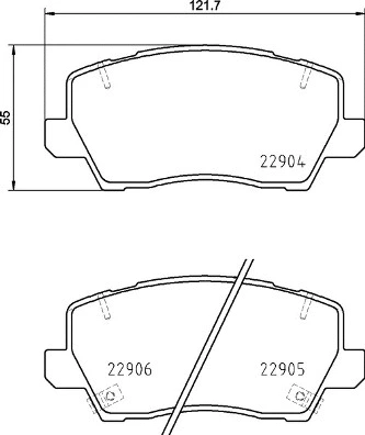 Diskinių stabdžių trinkelių rinkinys BREMBO P 30 114
