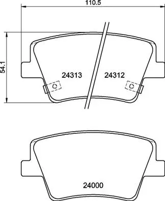 Diskinių stabdžių trinkelių rinkinys BREMBO P 30 117