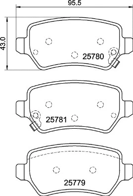 Diskinių stabdžių trinkelių rinkinys BREMBO P 30 120
