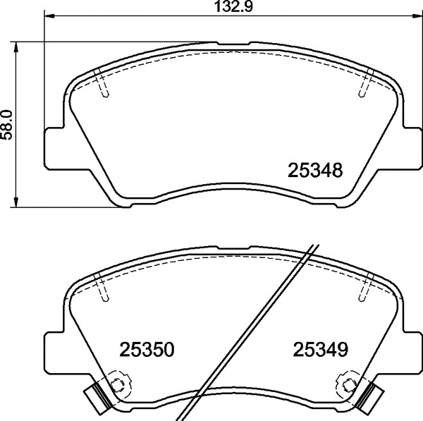 Diskinių stabdžių trinkelių rinkinys BREMBO P 30 122