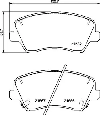 Diskinių stabdžių trinkelių rinkinys BREMBO P 30 123