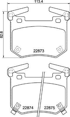 Diskinių stabdžių trinkelių rinkinys BREMBO P 30 124