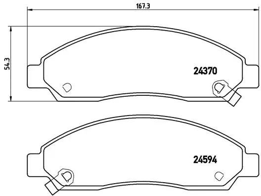 Diskinių stabdžių trinkelių rinkinys BREMBO P 34 005