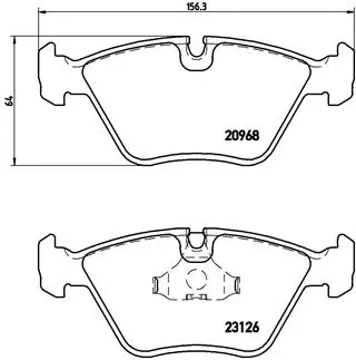 Diskinių stabdžių trinkelių rinkinys BREMBO P 36 007