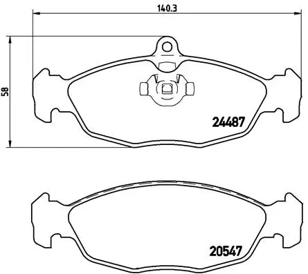 Diskinių stabdžių trinkelių rinkinys BREMBO P 36 017