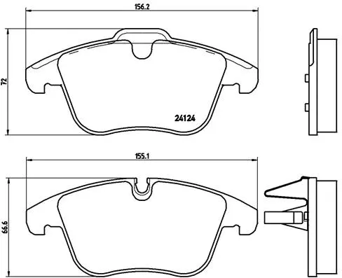 Diskinių stabdžių trinkelių rinkinys BREMBO P 36 022