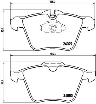 Diskinių stabdžių trinkelių rinkinys BREMBO P 36 027