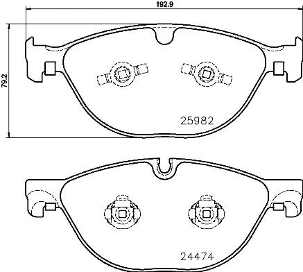 Diskinių stabdžių trinkelių rinkinys BREMBO P 36 029