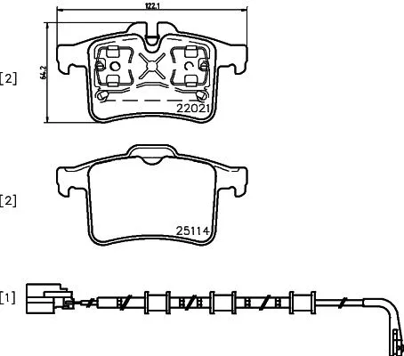 Diskinių stabdžių trinkelių rinkinys BREMBO P 36 034
