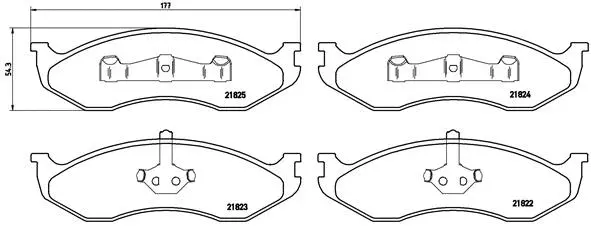 Diskinių stabdžių trinkelių rinkinys BREMBO P 37 004