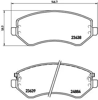 Diskinių stabdžių trinkelių rinkinys BREMBO P 37 007
