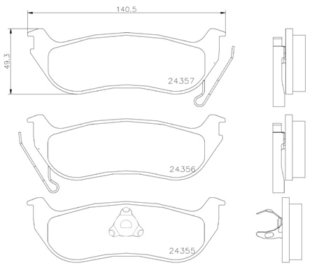 Diskinių stabdžių trinkelių rinkinys BREMBO P 37 009