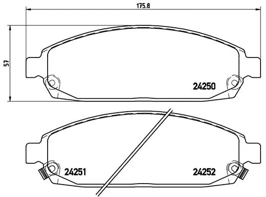 Diskinių stabdžių trinkelių rinkinys BREMBO P 37 010