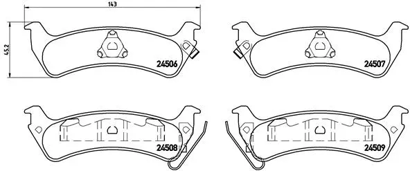 Diskinių stabdžių trinkelių rinkinys BREMBO P 37 012