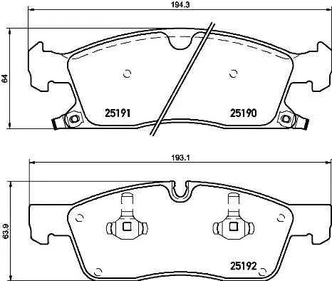 Diskinių stabdžių trinkelių rinkinys BREMBO P 37 015