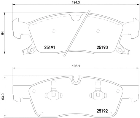 Diskinių stabdžių trinkelių rinkinys BREMBO P 37 017X