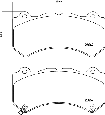 Diskinių stabdžių trinkelių rinkinys BREMBO P 37 018