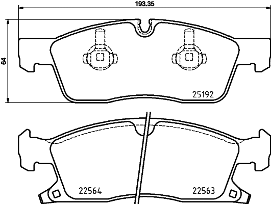 Diskinių stabdžių trinkelių rinkinys BREMBO P 37 022