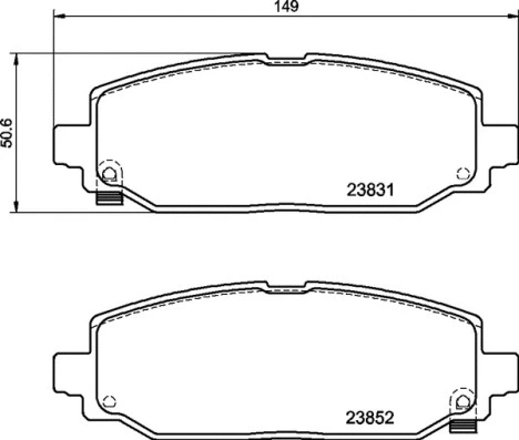 Diskinių stabdžių trinkelių rinkinys BREMBO P 37 025