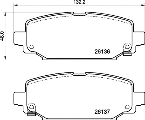 Diskinių stabdžių trinkelių rinkinys BREMBO P 37 026