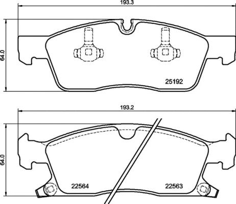 Diskinių stabdžių trinkelių rinkinys BREMBO P 37 027