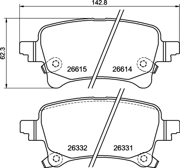Diskinių stabdžių trinkelių rinkinys BREMBO P 37 029