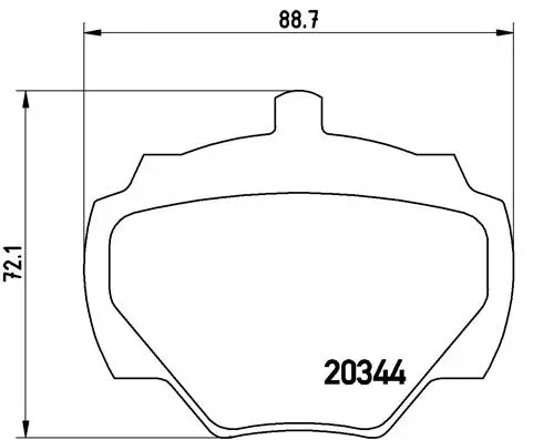 Diskinių stabdžių trinkelių rinkinys BREMBO P 44 001