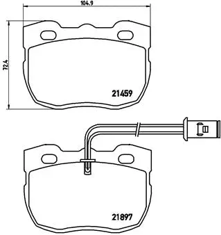 Diskinių stabdžių trinkelių rinkinys BREMBO P 44 004