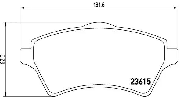 Diskinių stabdžių trinkelių rinkinys BREMBO P 44 011