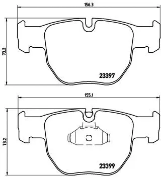Diskinių stabdžių trinkelių rinkinys BREMBO P 44 012