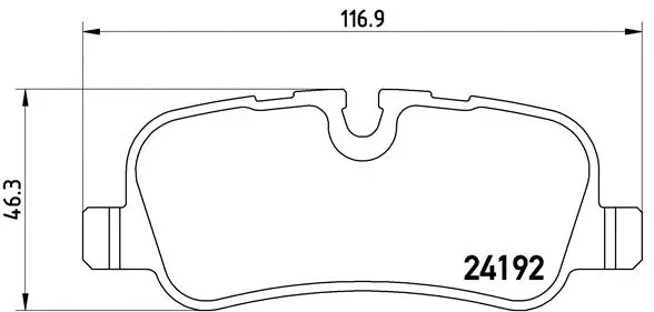 Diskinių stabdžių trinkelių rinkinys BREMBO P 44 013