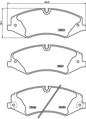 Diskinių stabdžių trinkelių rinkinys BREMBO P 44 022